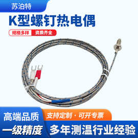 M6M8螺钉式热电偶K型一级高精度测温仪器感温线热电偶温度传感器