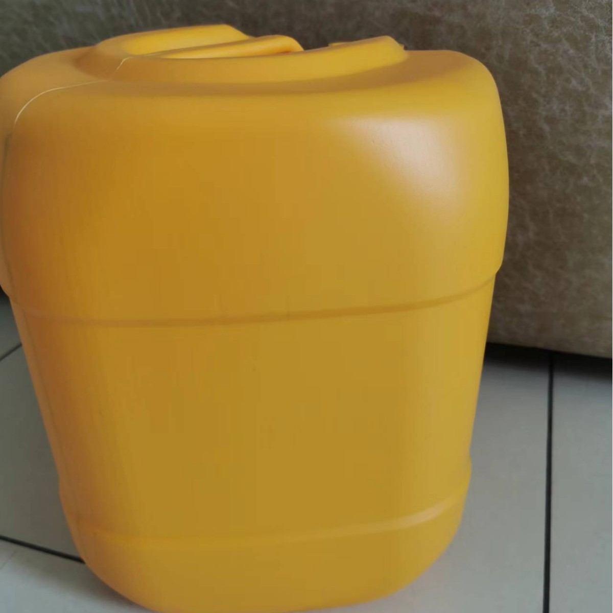 20L黄色连体手把对角方桶堆码桶塑料桶20KG小桶子包装桶白色耐酸