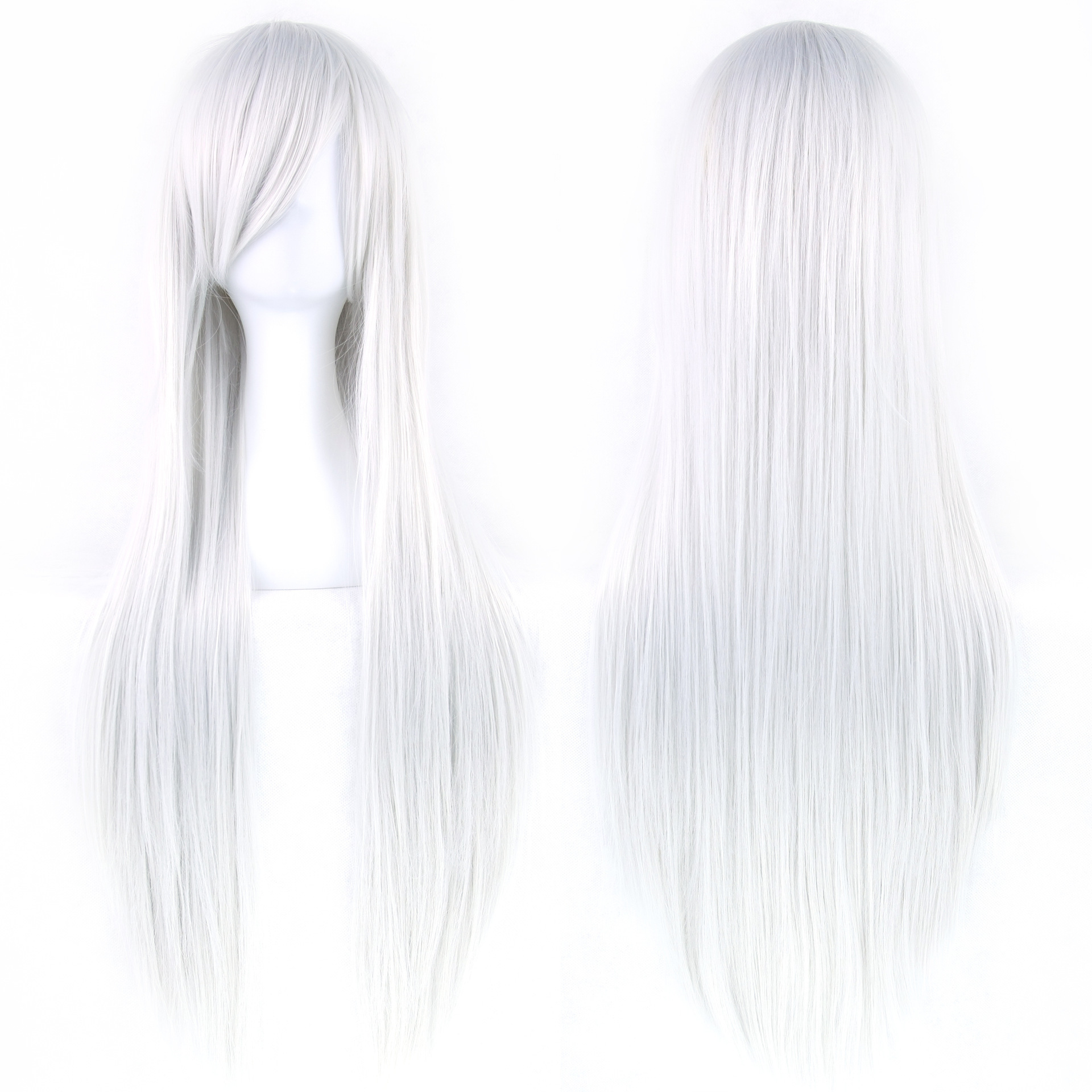 European and American Style Wig 80cm Colorful Long Straight Hair Anime Cos Wig High-Temperature Fiber Chemical Fiber Hair Head Cover - photo 16