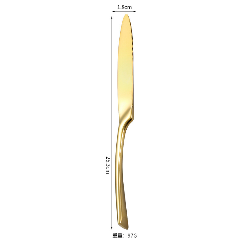 Kaya creativo cuchillo y tenedor cuchara vajilla occidental europea regalo Hotel cuchillo de carne y tenedor cola de pescado vajilla de acero inoxidable traje