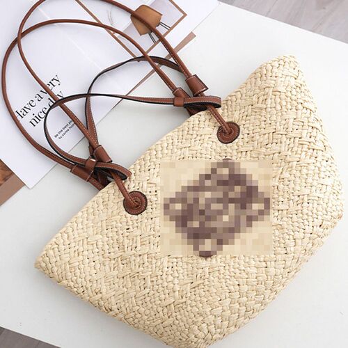 Single-shoulder grass woven bag  new summer Luo Jia grass bag woven bag beach vacation sand bag women's bag wholesale