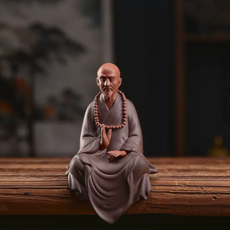 弘一法师佛像创意家居饰品陶瓷摆件书房中式古典禅意工艺礼品