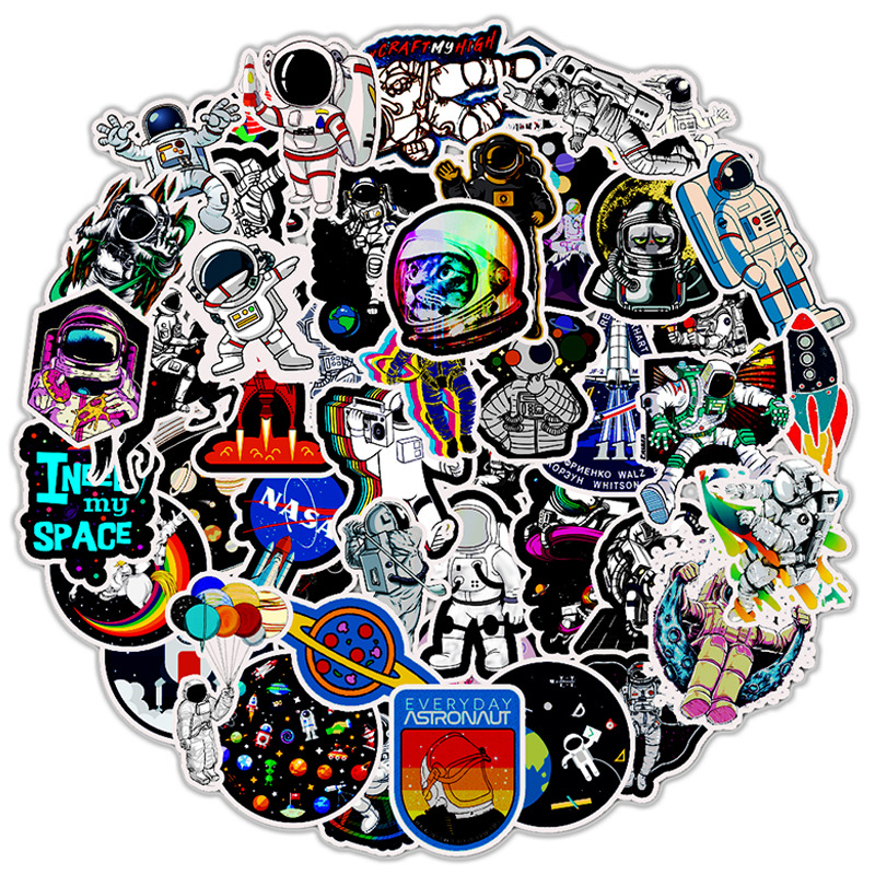 50 ~ 450 piezas Amazon no infracción graffiti pegatinas al aire libre mezclar y combinar paisaje equipaje pegatinas astronauta pegatinas de dibujos animados