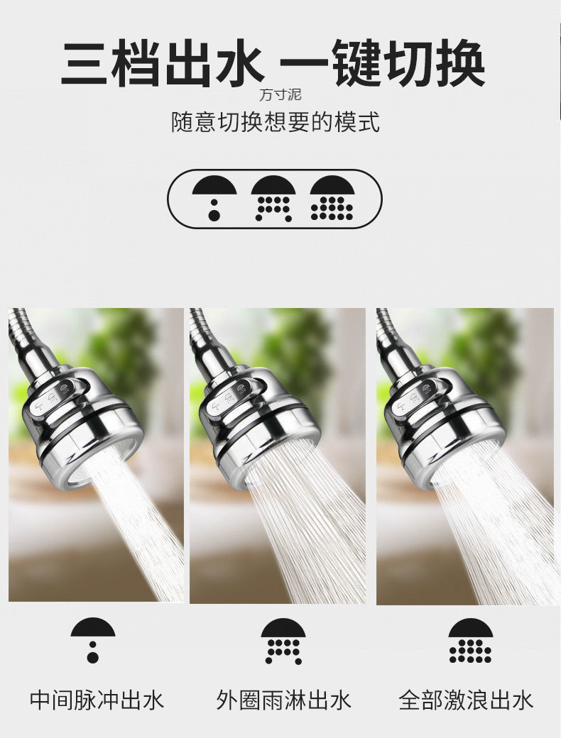 The kitchen sink faucet splash-proof extender joint pressure-increasing filter water purifier is connected to the supply chain of foreign trade factories undefined
