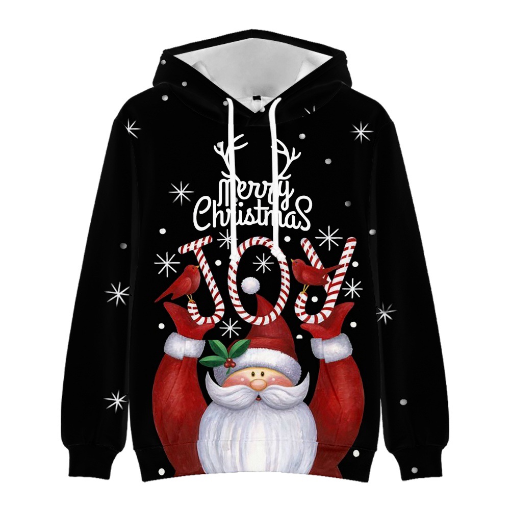 Men's Clothing Autumn and Winter Christmas Hoodies Christmas Tree Men's and Women's Pullover Clothes Wholesale_voghion.com