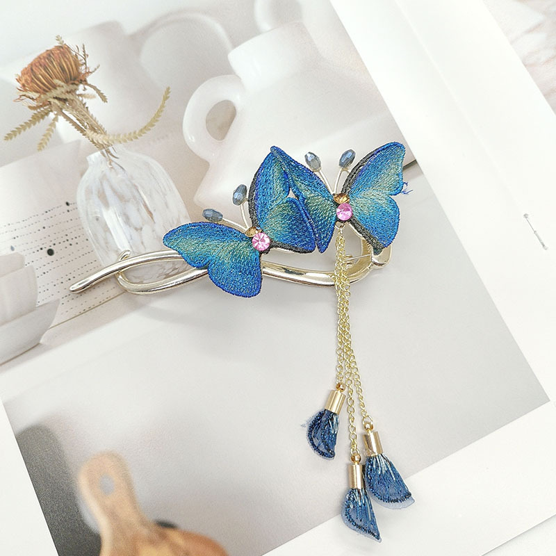 블루 나비 트위스트 클립