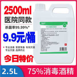 厂家直销现货医用酒精家用消毒75度消毒液酒精喷雾免洗手液2500ml