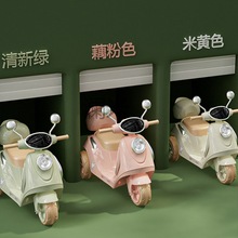 Lm儿童电动车摩托车可坐双人三轮车小孩宝宝遥控玩具车充电款电瓶