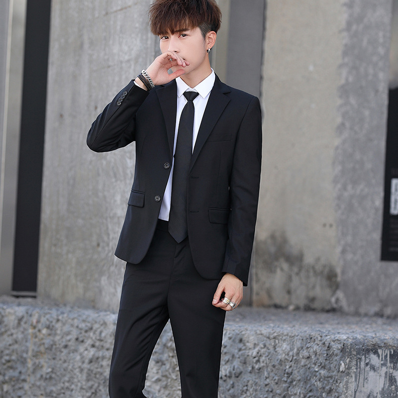 Traje traje de los hombres traje de tres piezas estilo coreano slim fit traje pequeño profesional vestido formal mejor hombre ropa novio vestido de novia