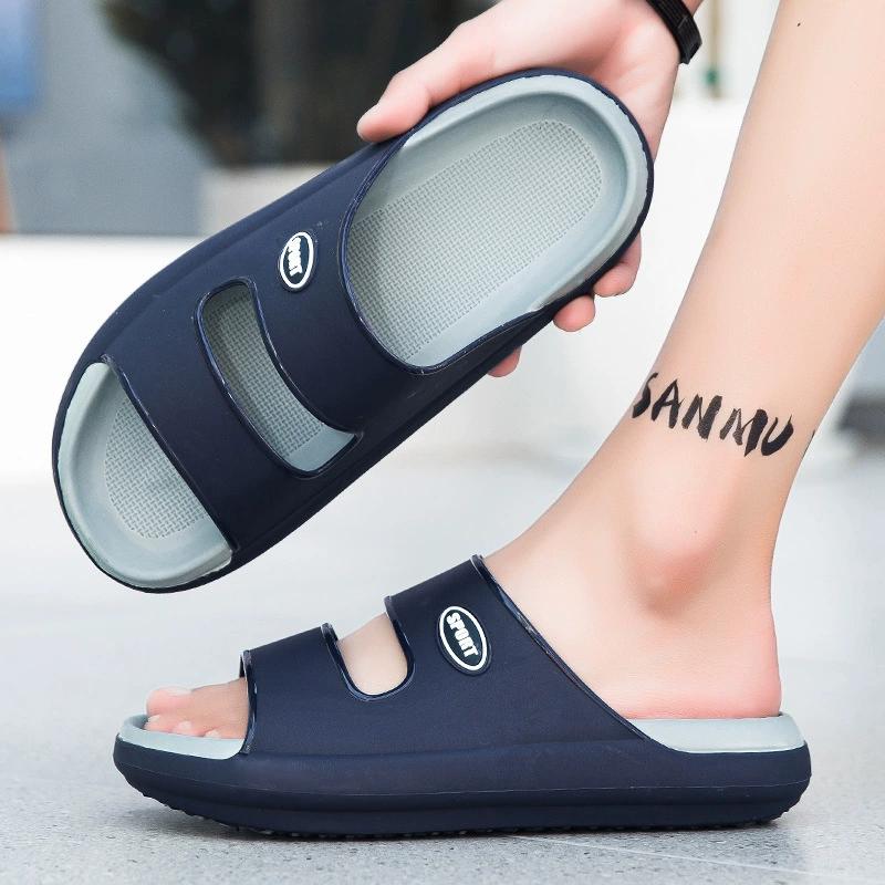 Мужские тапочки на толстой подошве, летние нескользящие сандалии на мягкой подошве, верхняя одежда для спорта и отдыха, модные мужские тапочки.