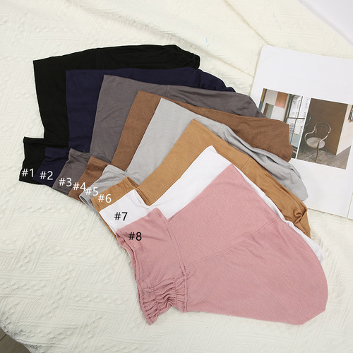 Cross-border modal elastic elastic cover neck base hat sports hijab solid color scarf adjustable one piece drop shipping