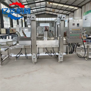 螺蛳粉腐竹片油炸机 控温型炸小片腐竹设备 苦荞片连续式油炸机