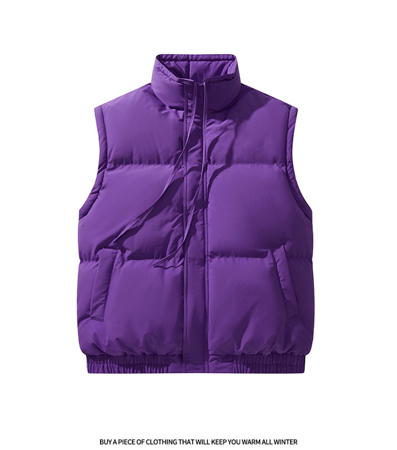 Ärmel abnehmbar, Stehkragen, wattierte Herrenkleidung, lockere Daunen-Baumwollwattierung, Stehkragen, warme Brotkleidung_voghion.com