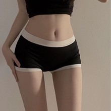 桑蚕丝莫代尔平角透气内裤女2025新款中腰薄款无痕二合一安全裤