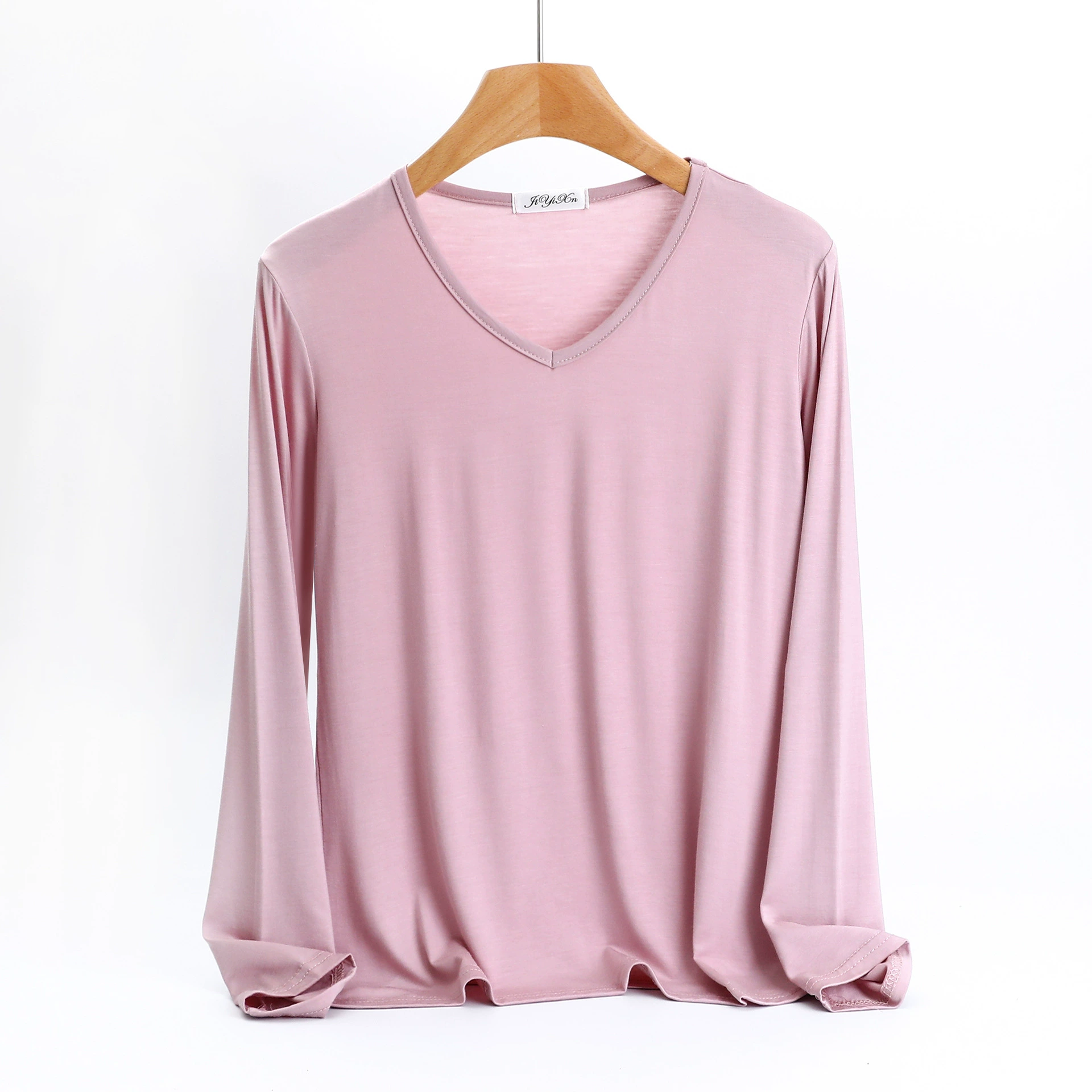 锦怡绚 Knitted base long-sleeve, slim fit, V-neckline