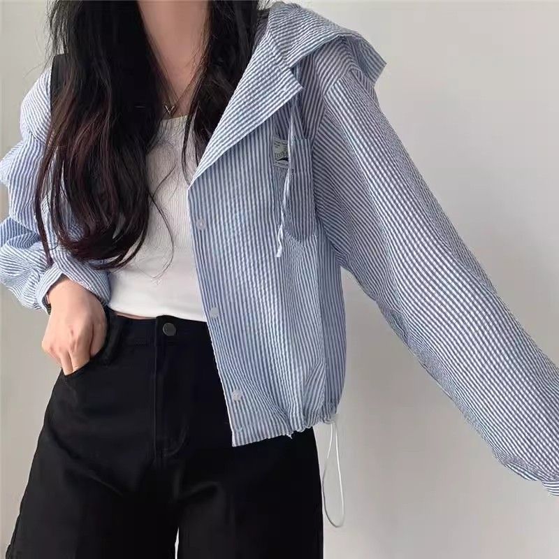 Summer design shirt with hood