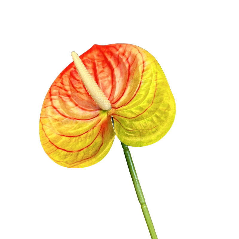 Decoración de Escenarios de Boda con Anturios Simulados, Decoración del Hogar, Accesorios de Fotografía, Adornos de Flores Artificiales en 3D para Venta al por Mayor