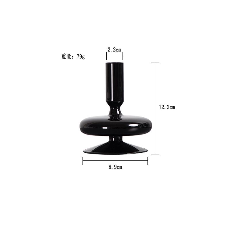 Simple retro estilo francés antiguo vela de cristal candelabro decoración de escritorio candelabro de cristal