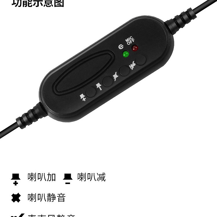电脑外置声卡USB耳机控制器头戴式有线耳麦PCB控制板塑胶外壳批发