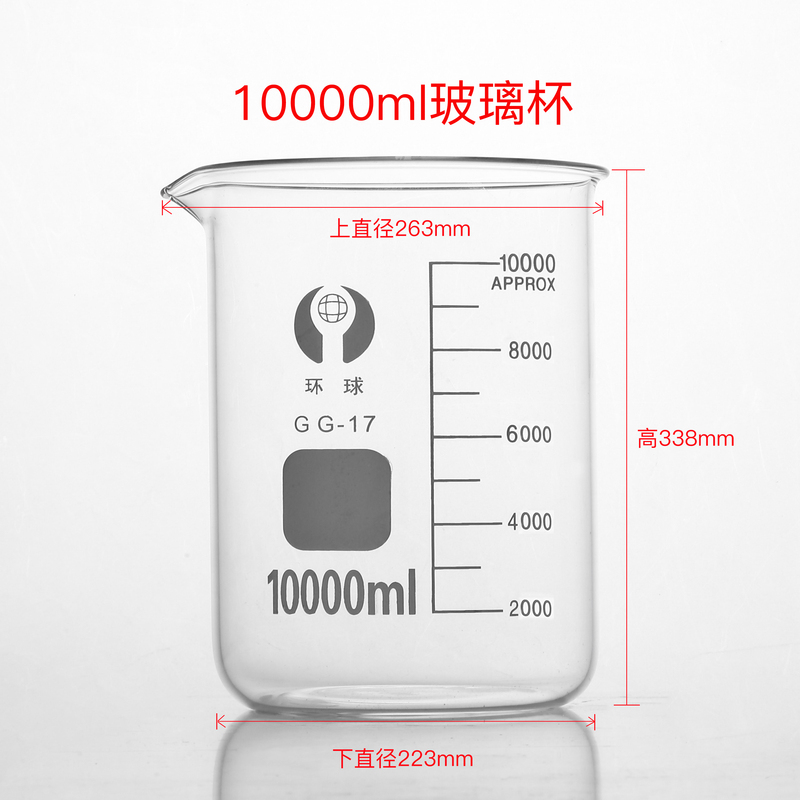 ガラスビーカー計量カップ化学実験器具スケール付き高温耐性加熱可能な透明 50/100 ミリリットル|undefined