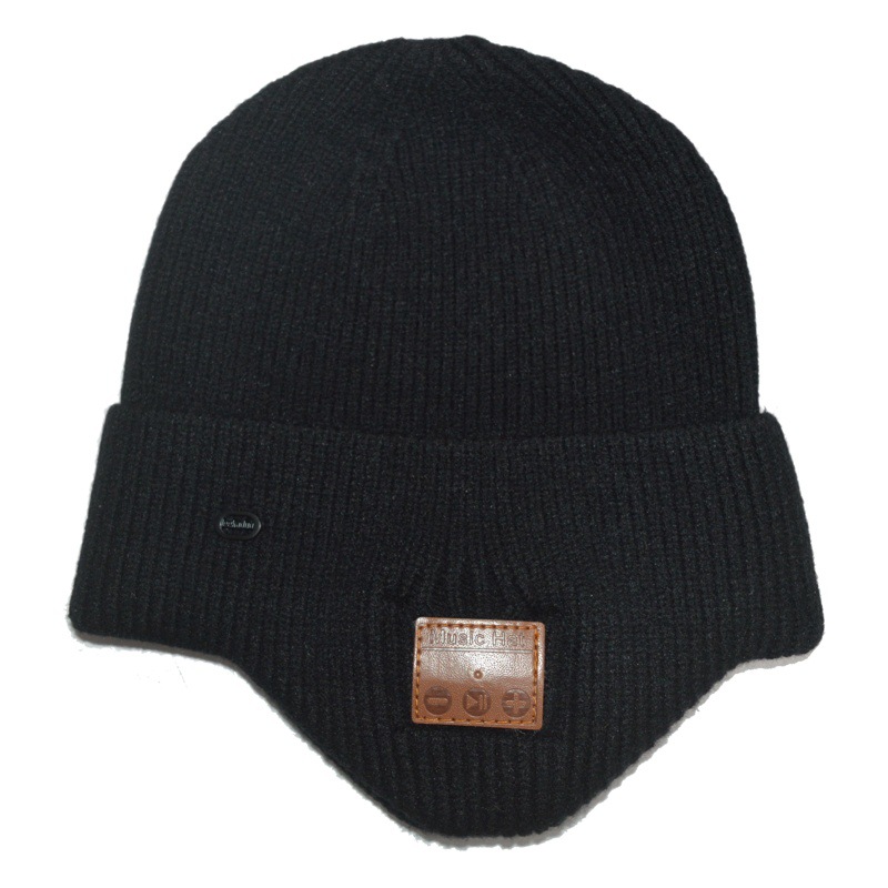 Wireless Bluetooth Music Knitted Warm Hat with Built-In Headphones, Fashionable Ear-Covering Thickened Winter Hat, Unisex