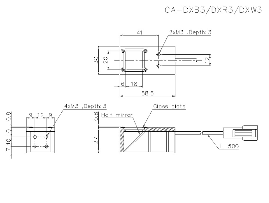 基恩士KEYENCE 同轴光源 （垂直） CA-DXW3