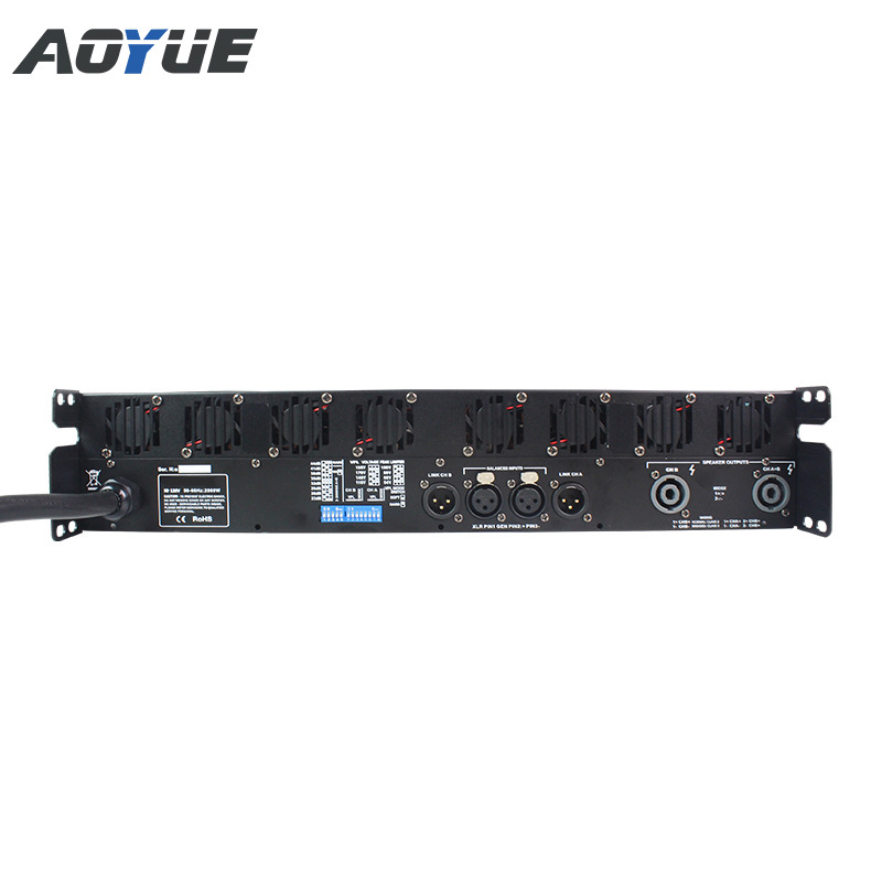 Amplificador de potencia de conmutación de 2350W, altavoz remoto de alta potencia, amplificador de escenario de 2 canales con subwoofers duales de 18 pulgadas