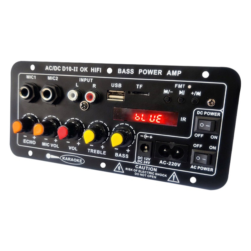 Fabricantes transfronterizos suministran directamente amplificador de subwoofer para karaoke en casa, audio para automóvil y exteriores, con Bluetooth y pantalla.