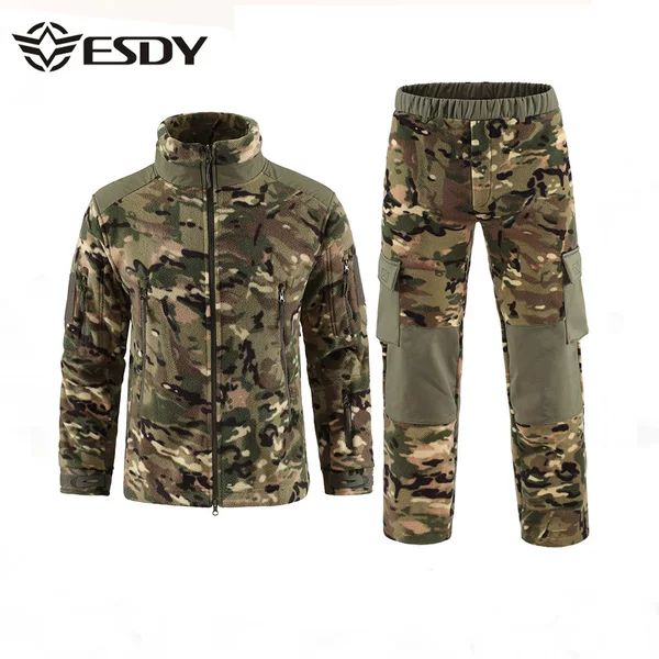 Esdy No. 2 Fleece Suit Stand Collar Zipper Jacket Outdoor Fleece Jacket Ski Suit