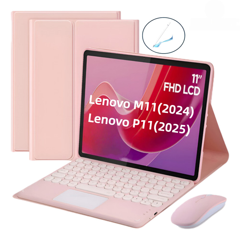 Suitable for 2025 Lenovo M11 Tablet Protective Case P11 Touch Circular Cap Bluetooth Keyboard Tb336 Case