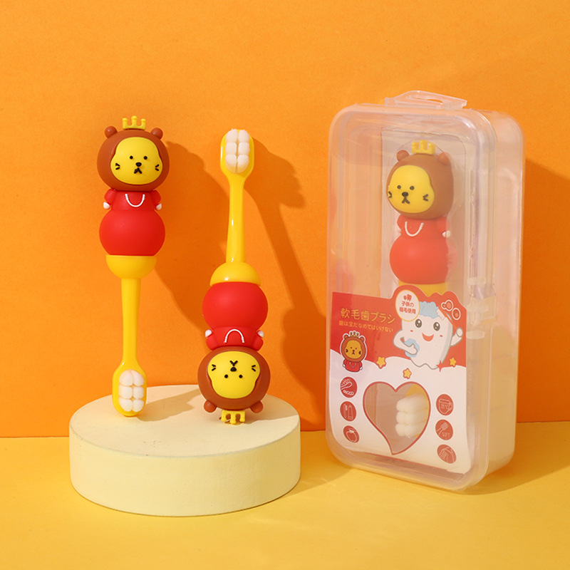 Cute Cartoon Multi-Bristle Children's Toothbrush, Baby Soft-Bristle Toothbrush, Trendy and Creative Manual Cleaning Toothbrush for Elementary School Students