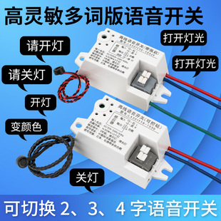 Voice Controller Voice Control Switch 10A Relay Offline Version Timed Off Home Bedroom Lamp Ceiling Lamp Holder W