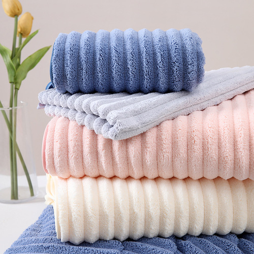 Coral velvet bath towel absorbent candy velvet thickened couple swimming bath cotton bath towel men and women face towel
