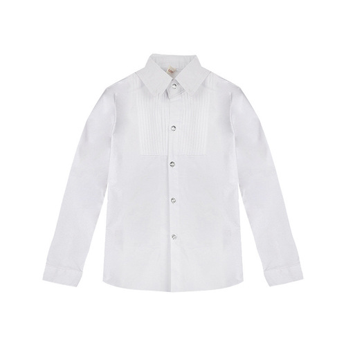 Student Long-Sleeve Shirt for Children, Fleece-Enhanced Black and White Striped Shirts—Spring and Autumn Style, Factory Direct