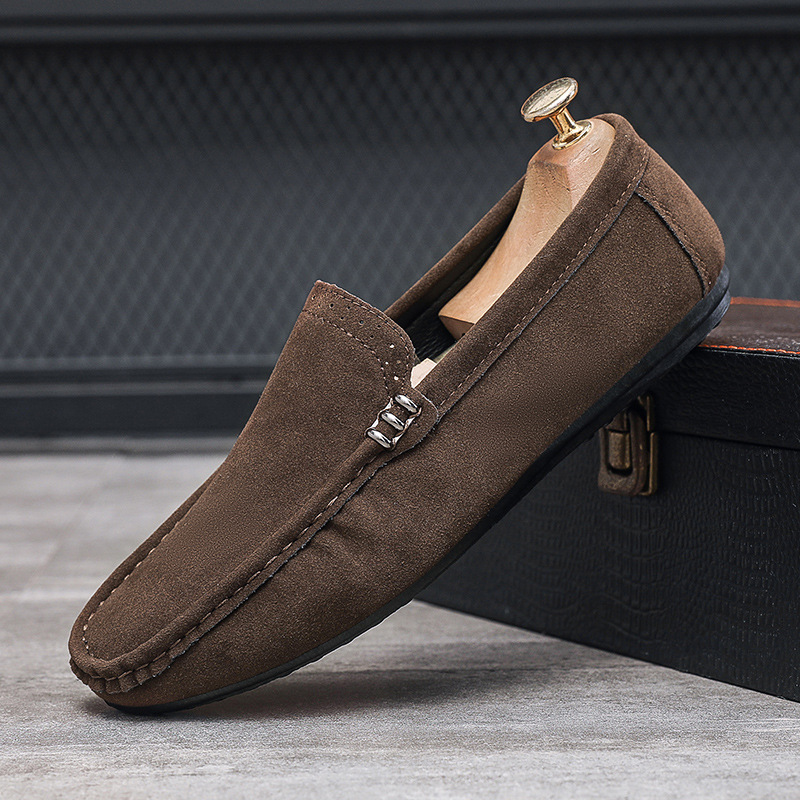 Neue Beanie Schuhe Herren Trend Wildleder Slipper alles mit Loafers_voghion.com