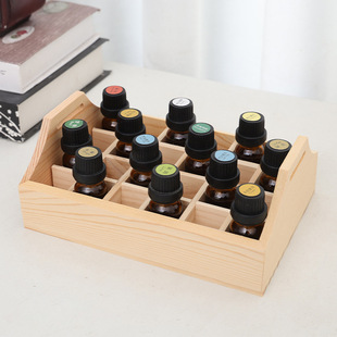 Essential Oil Storage Box Multi-Compartment Essential Oil Box Wooden Storage Display Rack Wooden Box Small Storage Box Storage Box Wholesale
