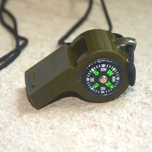Two-in-one survival whistle outdoor survival whistle high decibel whistle ABS whistle multi-function life-saving whistle