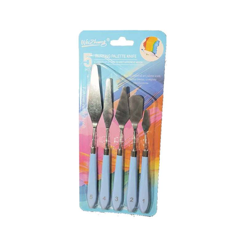 Plastic scraper, blue set, 5 pieces