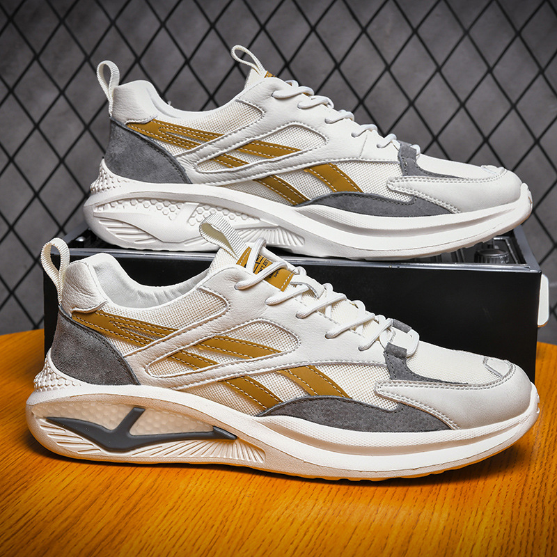 男鞋2023春季新款跑步鞋運動休閒男鞋幫潮流多色透氣時尚輕便鞋子