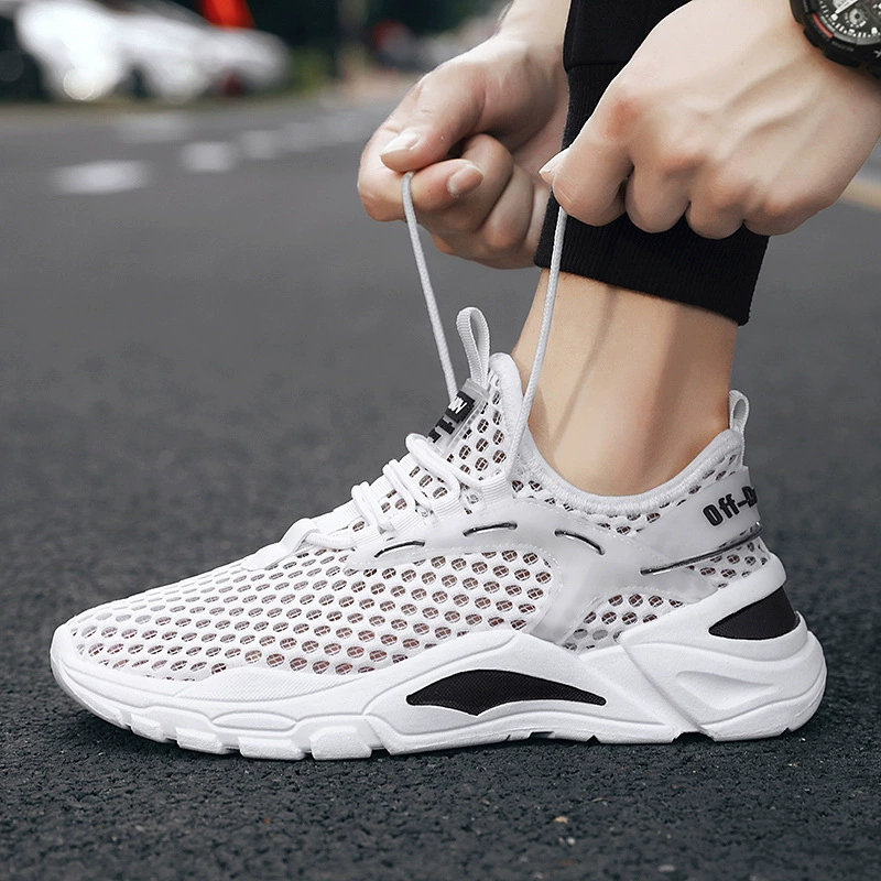 Demi-season breathable sports shoes, footwear, for running, for teenagers