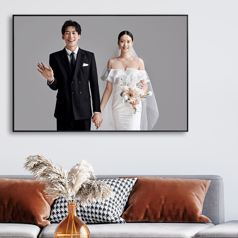 71Tx Wedding Photo Frame Wall Hanging Picture Size Family Portrait Commemorative Table Washed Photo Enlargement Bedside Living Room