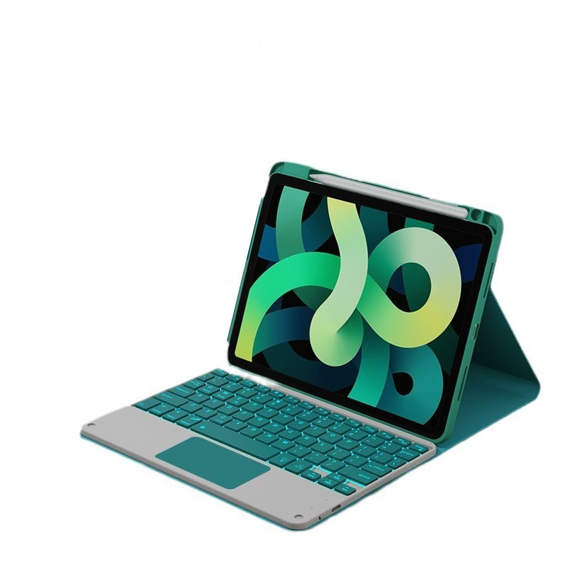 Adecuado para Xiaomi 6Pro RGB retroiluminación Bluetooth teclado funda de cuero Redmi SE11 acrílico giratorio 11.5 teclado funda