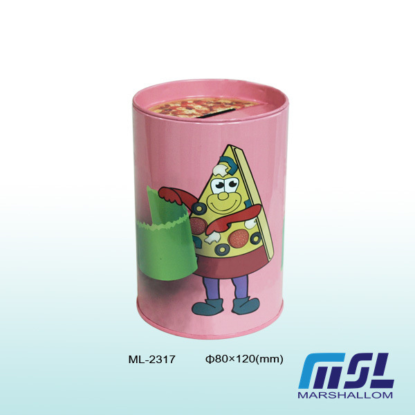 源头厂家 优惠供应精美马口铁ML-2317储钱罐