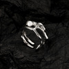 Retro line brand ring from pearl, jewelry, autumn