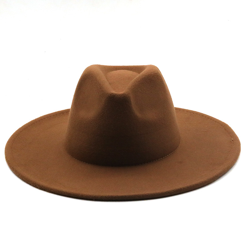 Retro Brim Big Brim Autumn And Winter Wool Top Hat display picture 23