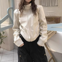 美式复古短皮衣外套女2025秋季新款百搭设计感小众皮夹克机车服女