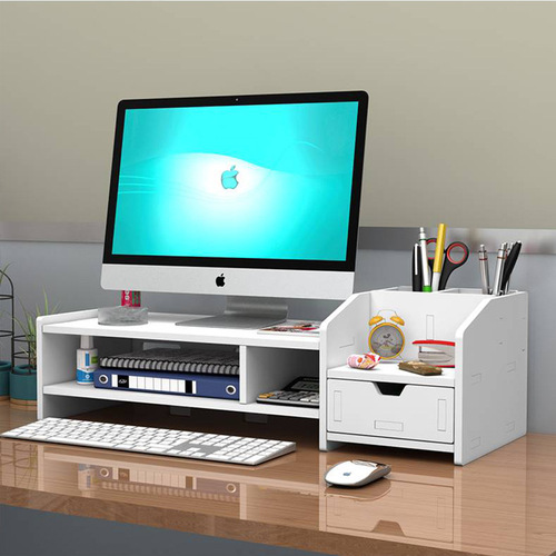 Desktop monitor shelf drawer storage bracket heightening pad base storage rack desktop computer height increaser rack