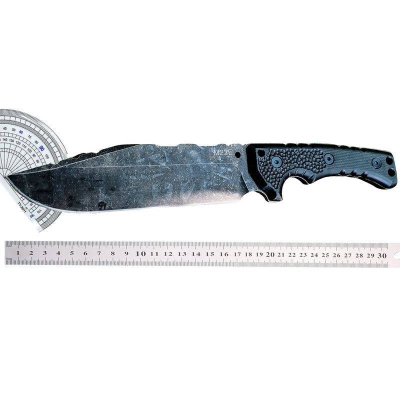 アウトドア障害物回避と薪割り一体型ケルビンストレートナイフ高硬度フィールドサバイバル護身登山ロングオープンウェイポータブルナイフ|undefined