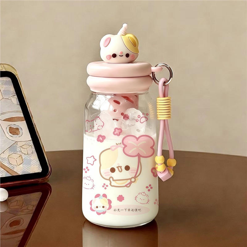 Verano nuevo muñeca de alto valor de visualización taza de agua de plástico chicas portátiles niños estudiantes dibujos animados lindos tazas de paja image 11
