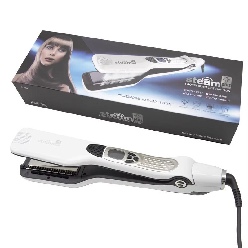 Cross-border steam hair straightener, multifunctional electric hair straightener, curling iron, spray straightener, best-selling wide-plate hair straightener Cross-border steam hair straightener, multifunctional electric hair straightener, curling iron, spray straightener, best-selling wide-plate hair straightener